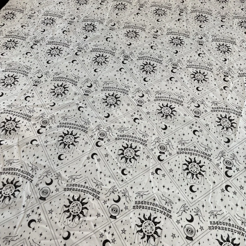 London Kaye Full Size Fitted Sheet Mystic Ouija Lunar Palmistry Witchy Gypsy‎